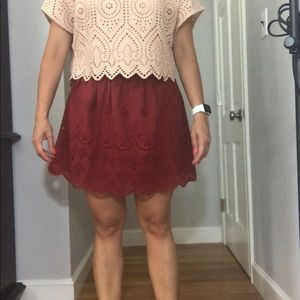 Madewell Mini Eyelet Skirt